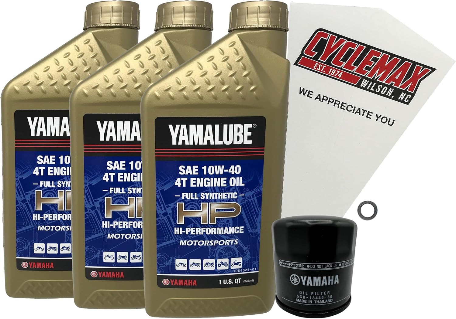 Full-Synthetic Yamalube Oil Change Kit compatible with 2015-2023 Yamaha FZ07