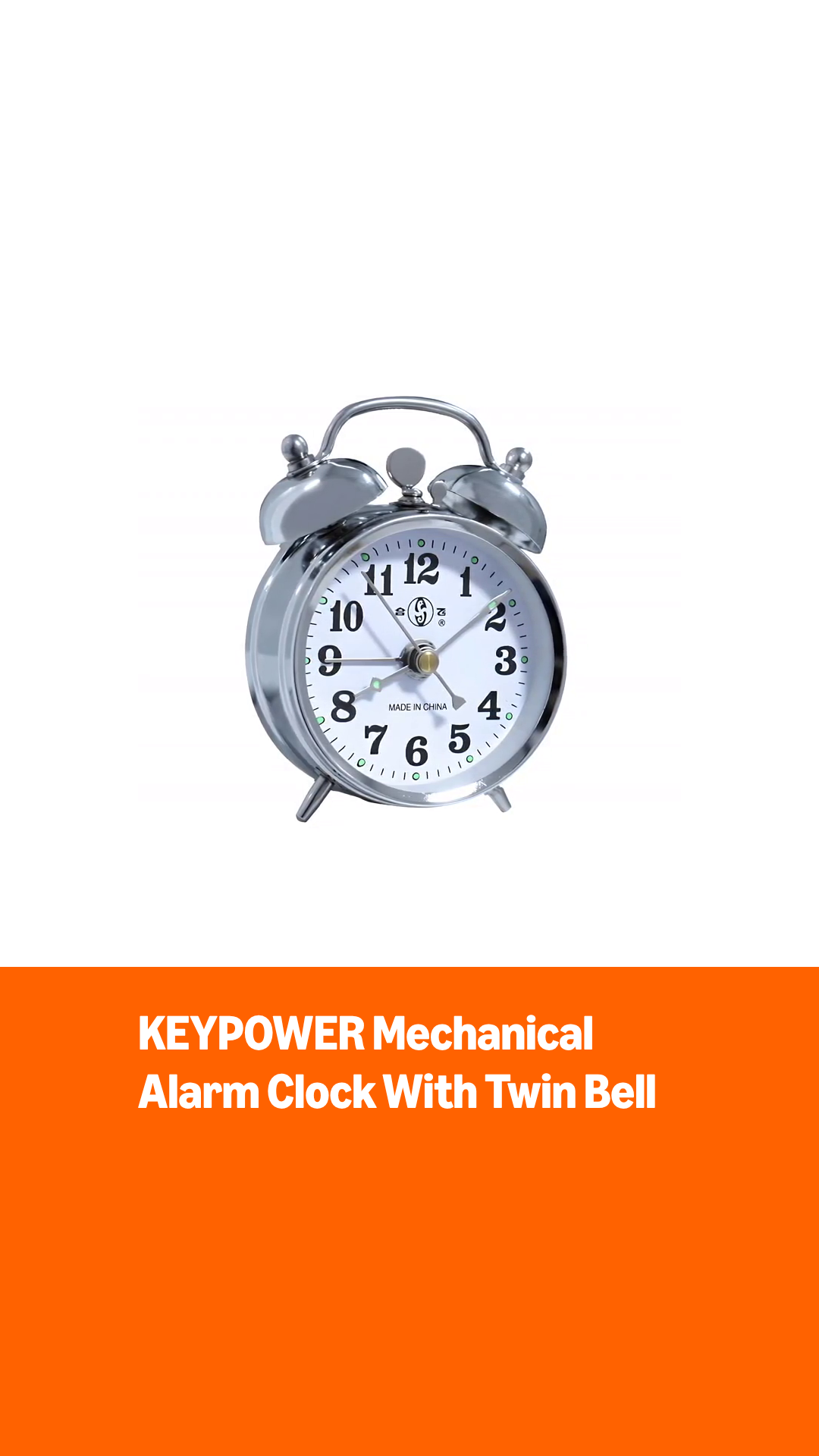 Amazon.com: KEYPOWER Alarm Clock Mechanical Wind Twin Bell Double