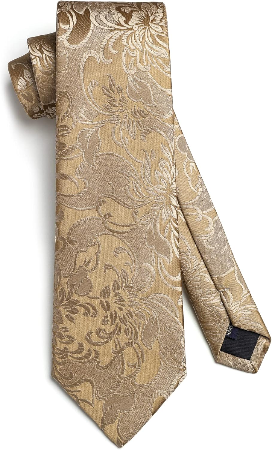 HISDERN Ties for Men Paisley Floral Tie Handkerchief Classic Woven Business Formal Necktie and Pocket Square Set Wedding - Image 3