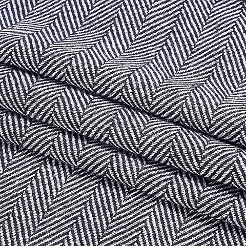 AHANDMAKER Tela de tweed negra, 154 x 101 cm, tejido de fibra y lana, tela de tweed de espiga para manualidades, costura, vestido, bolso, abrigo, disfraces, accesorios, decoración de tapicería