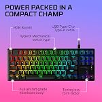 HyperX Alloy Origins Core - Tenkeyless Mechanical Gaming Keyboard, Software Controlled Light & Macro Customization, Compact Form Factor, RGB LED Backlit, Tactile HyperX Aqua Switch,Black
