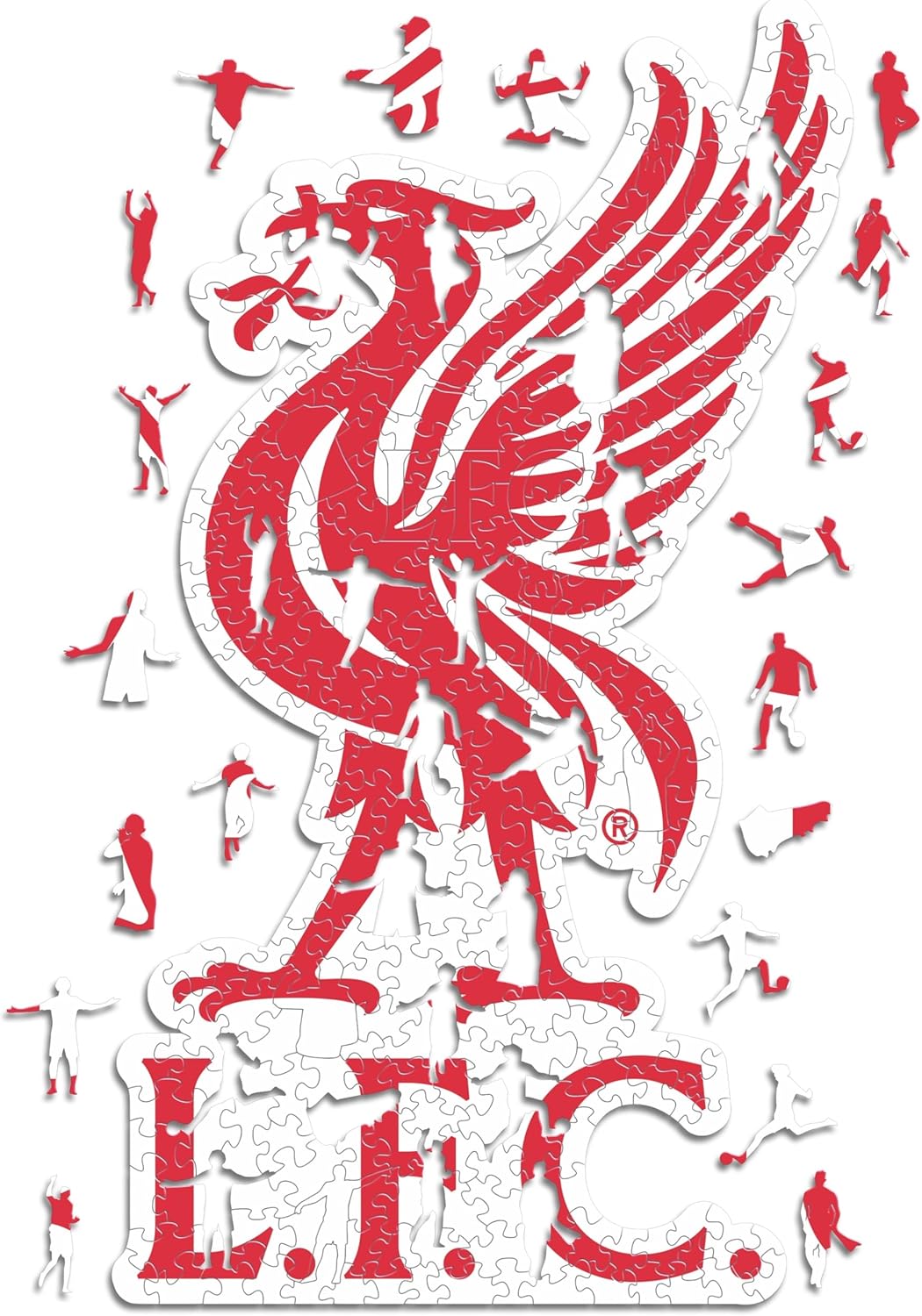 Liverpool Puzzle Iconic FC Inter Milan - Logo With Snake - Wooden Puzzle Size L (500 Pieces) (500 Pieces Iconic Puzzles Football
