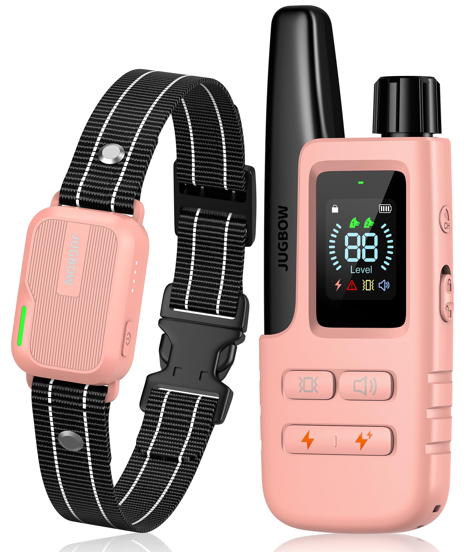 Jugbow Dog Shock Collar - 4200FT Dog Training Collar with Remote Innovative IPX7 Waterproof with 4 Training Modes, Rechargeable E-Collar for All Breed