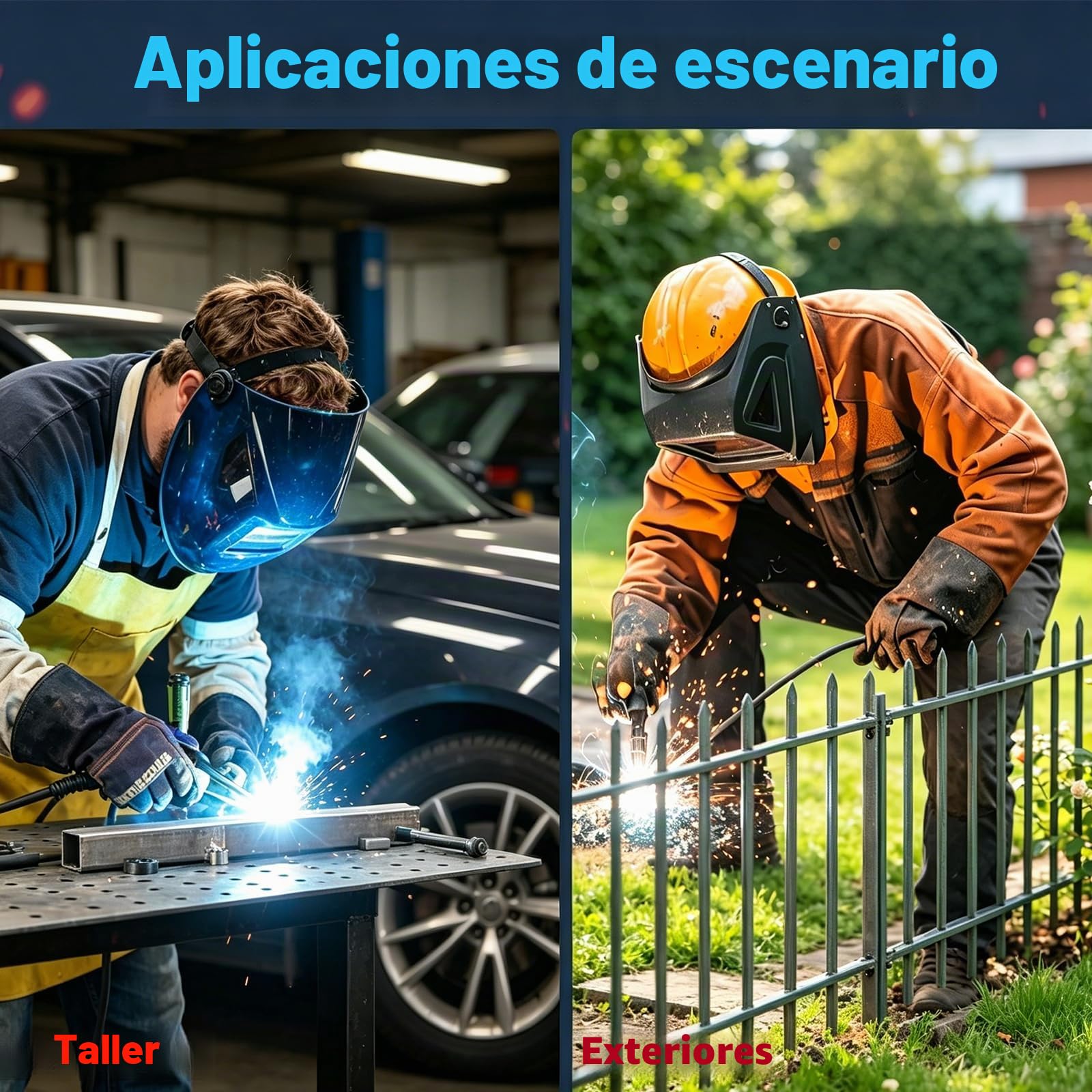 Reboot Soldadora multifunción 7 en 1 205 A – MIG/MAG, sin gas, MMA, Lift-TIG, soldadura por puntos, preparación de aluminio, pantalla digital, 240 V, ideal para bricolaje y taller