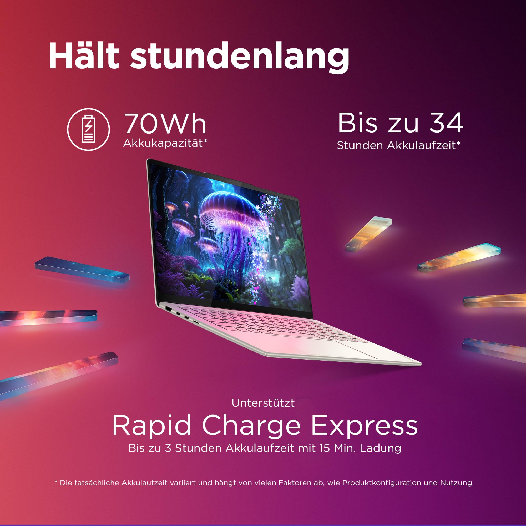 Lenovo Yoga Slim 7i Aura Edition Laptop | 14" WUXGA OLED | Intel Core Ultra 7 256V | 16GB RAM | 512GB SSD | Intel Arc Grafik | Windows 11 | QWERTZ | Seashell | 3 Jahre Garantie Exklusiv bei Amazon