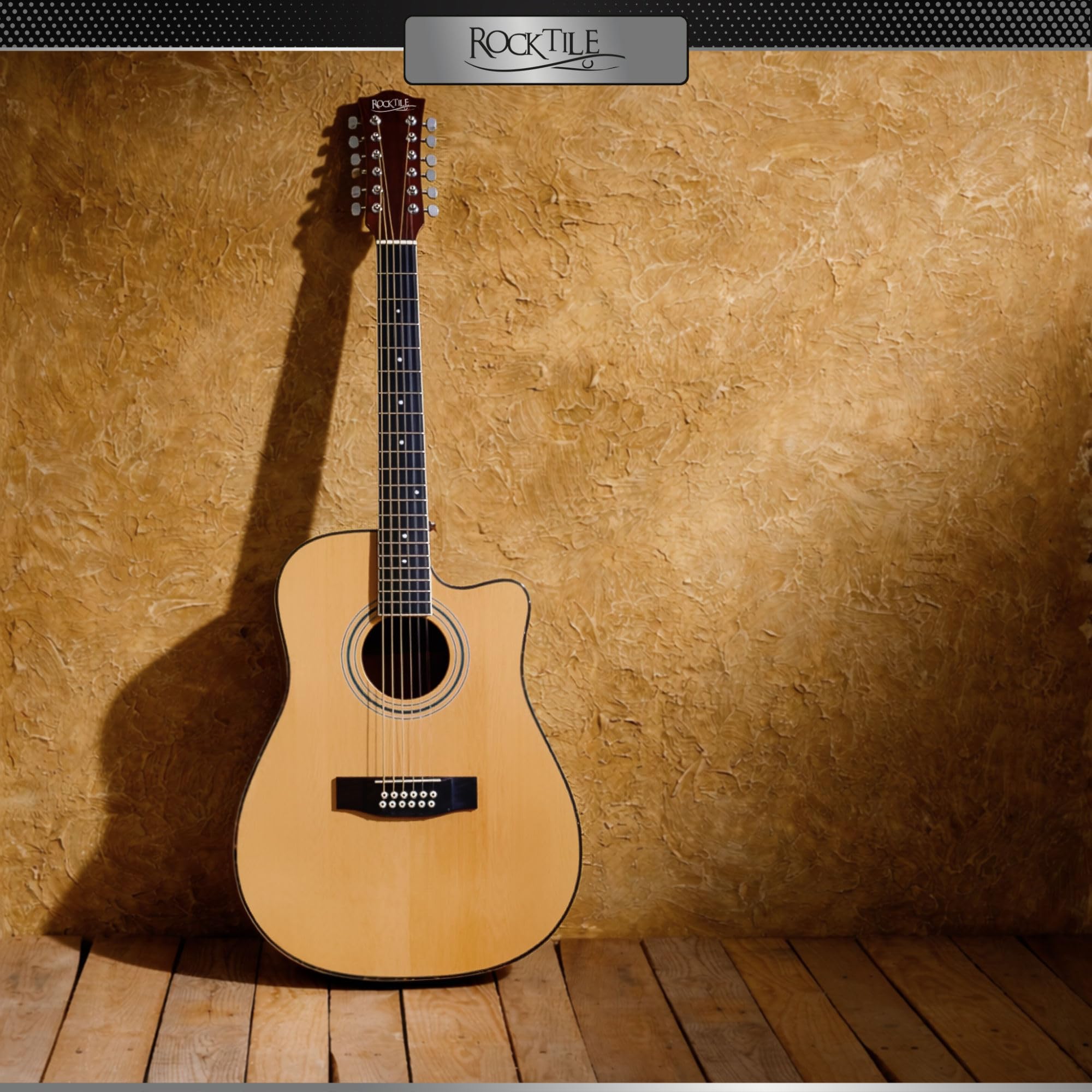 Rocktile WSD12-50C-NT Chitarra Western Naturale, Informazioni Generali | Modello: WSD12-50C-NT, Peso: 2, 36 kg, Numero di corde: 12, Orientamento: Destrimano, Corpo, Tavola: Abete, Manico, Scala: 25