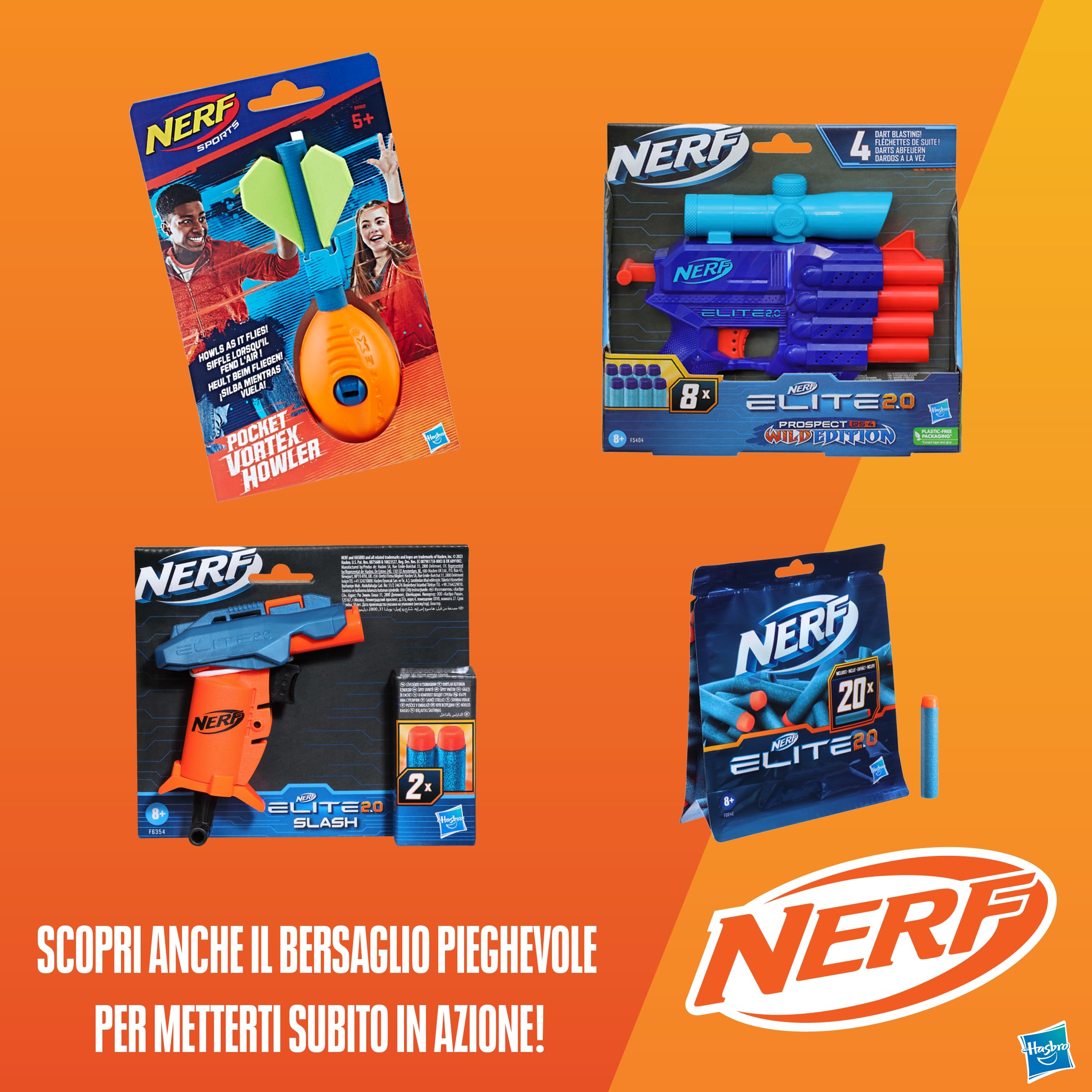 Hasbro Sorpresovo Nerf 2024 - Uovo con sorprese, Include Blaster e Set di bersagli, dagli 8 Anni in su