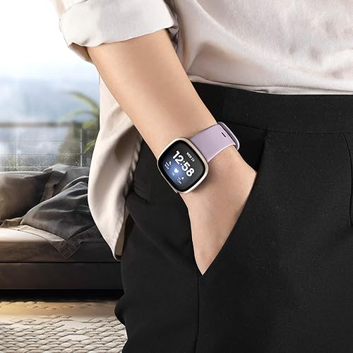 Miniatura 36 de Getino Compatible con Fitbit Sense 2/Sense Bands/Versa 4/Versa 3 bandas para mujeres y hombres, accesorios deportivos de silicona, correa para reloj