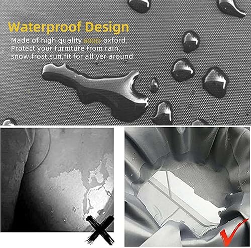 Miniatura 3 de Funda para muebles de patio al aire libre, funda rectangular resistente para mesa de patio, funda de sofá al aire libre, funda impermeable para