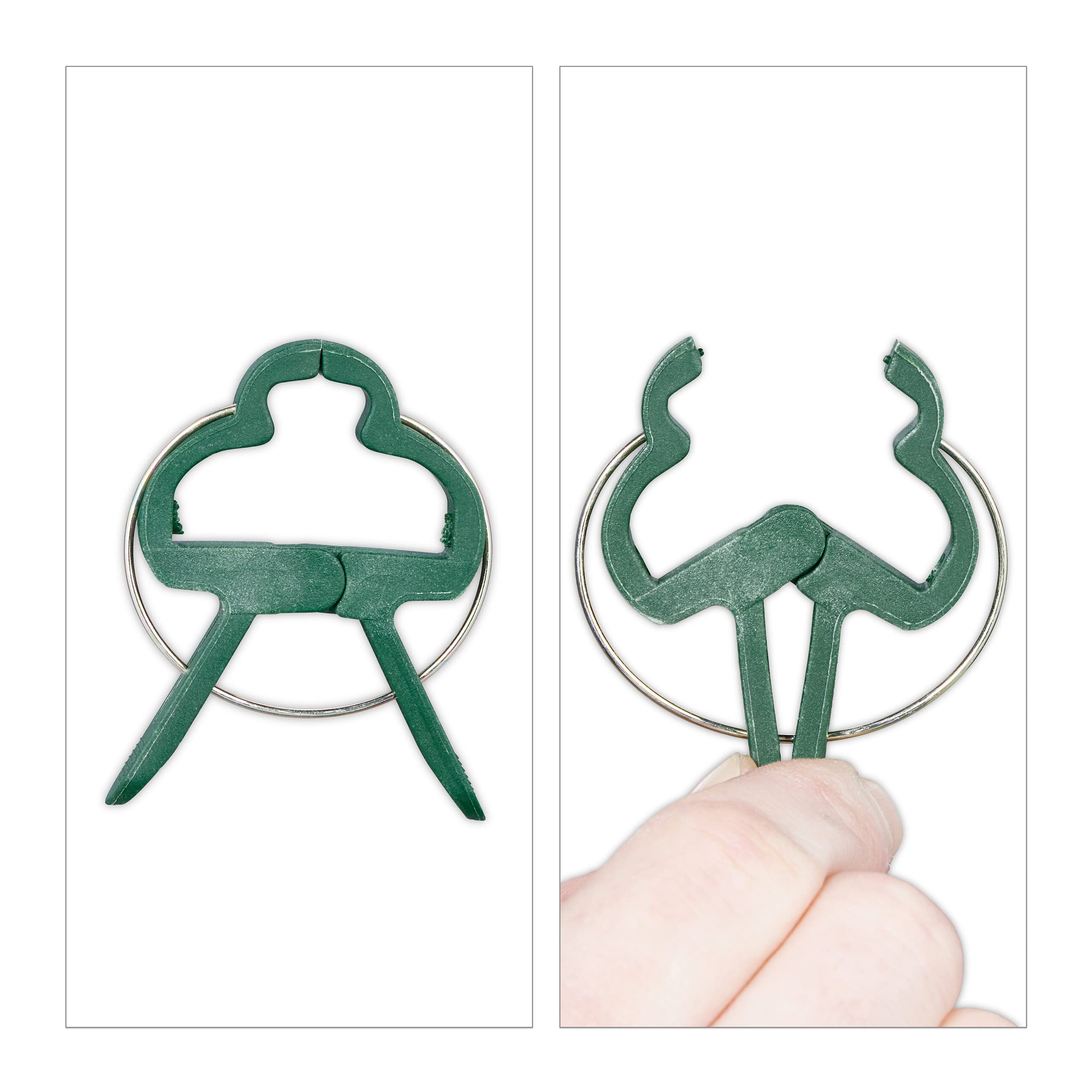 Relaxdays Pinces pour Plantes Lot de 120 Clips 4,5 x 6 cm Attaches Jardin Vert