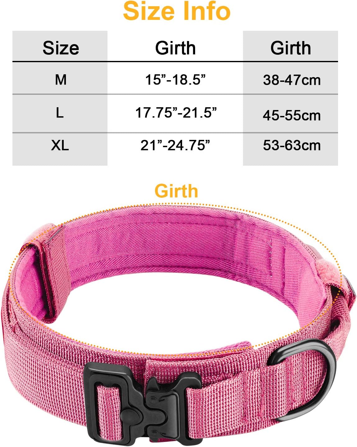 TSPRO Collar Táctico Para Perro De 1.5 Pulgadas De Ancho, Collar De