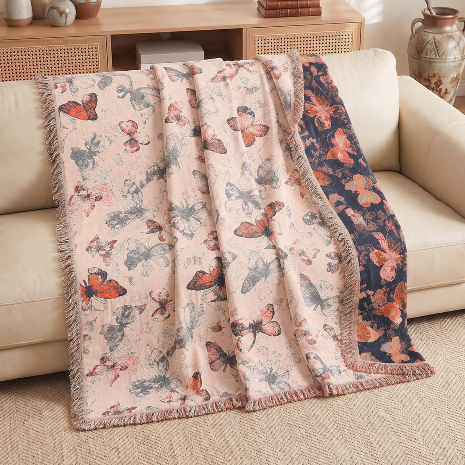 CAIEJSAEN Boho Throw Blanket Boho Bohemian Throw (Morris Wing 2, 200 * 230)