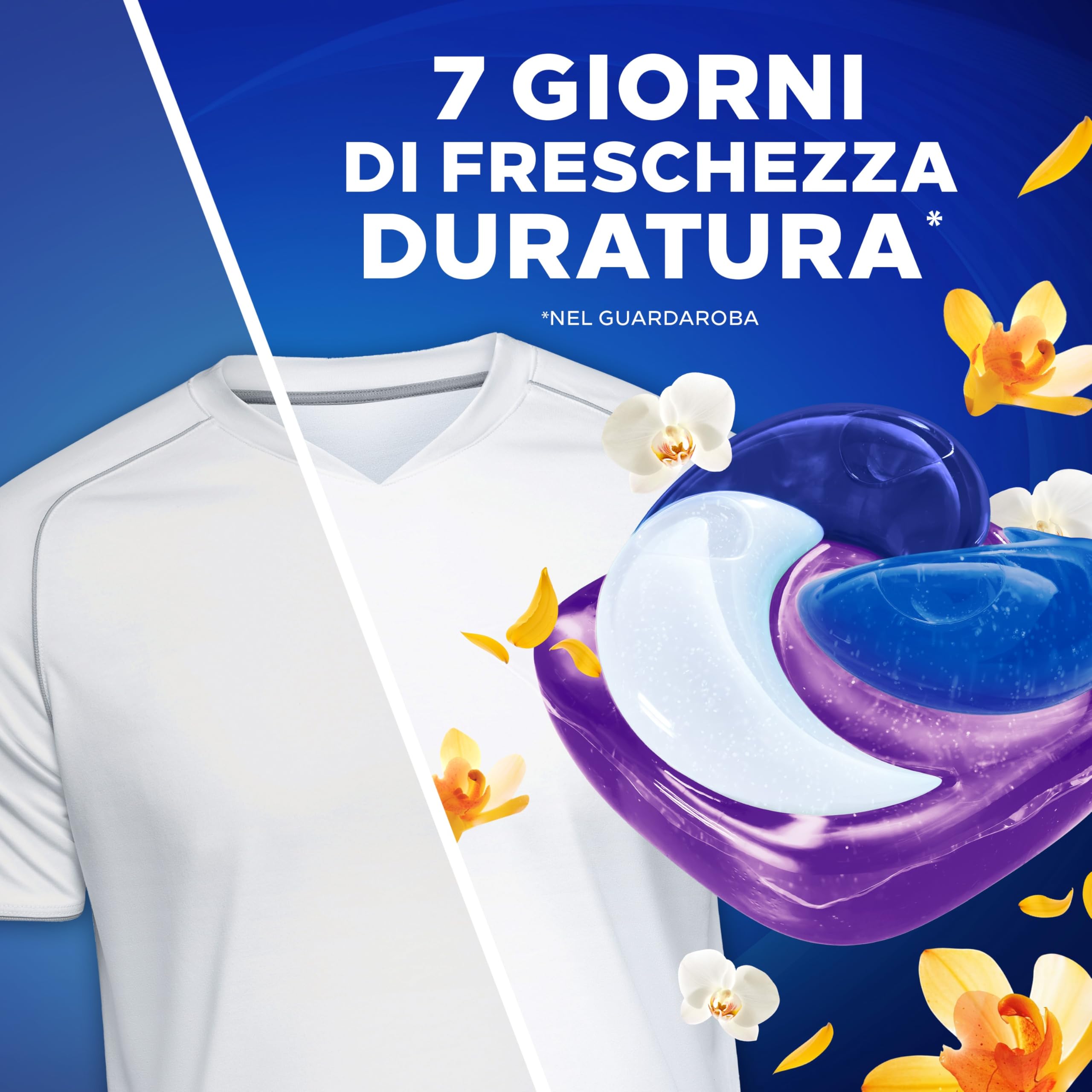 Dash Power Pods Detersivo Lavatrice In Capsule, 105 Lavaggi(3x35), Freschezza Di Lenor, Oro e Fiori di Vaniglia, Freschezza che dura 7 Giorni, Pulizia Impeccabile