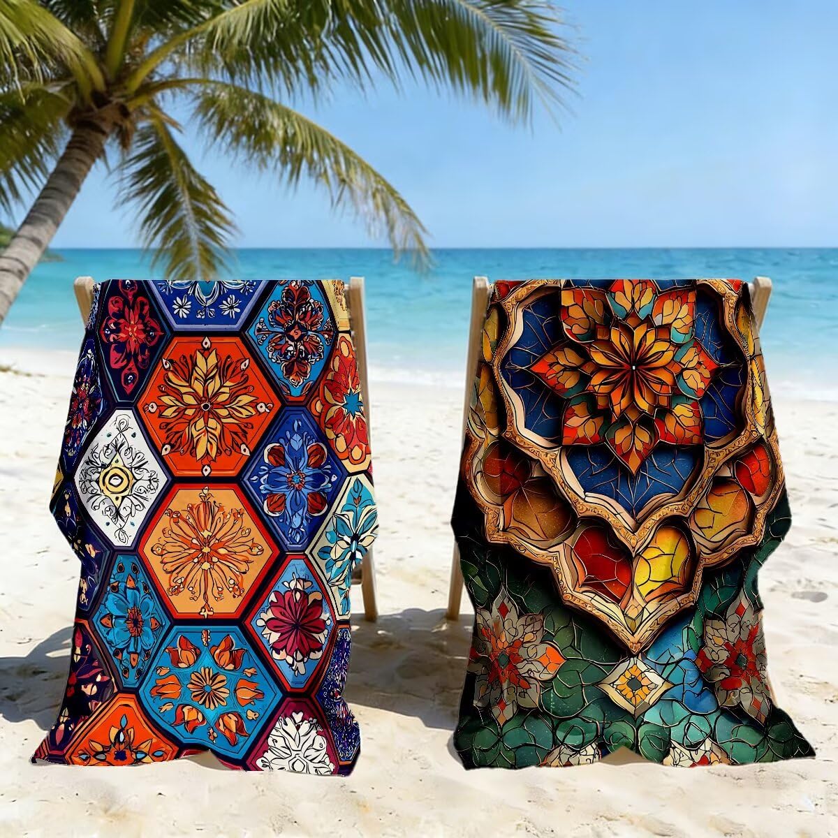 Ręcznik plażowy z mikrofibry, duży ręcznik plażowy 90 x 180 cm 2 sztuki, ręcznik gimnastyczny mężczyźni kobiety odporne na piasek ręczniki plażowe szybkoschnące ręczniki z mikrofibry akcesoria plażowe