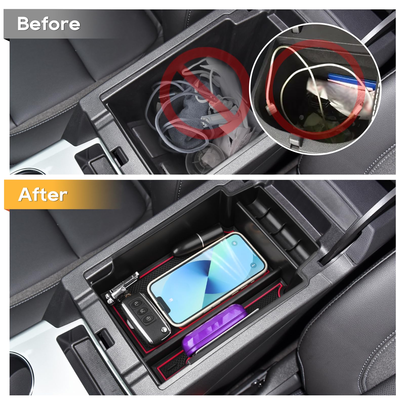 LFOTPP Che v y Blazer Armrest Center Console Organizer Tray for 2019 2020 2021 2022 2023 Blazer RS 2LT 3LT and Premier Accessories Storage Box