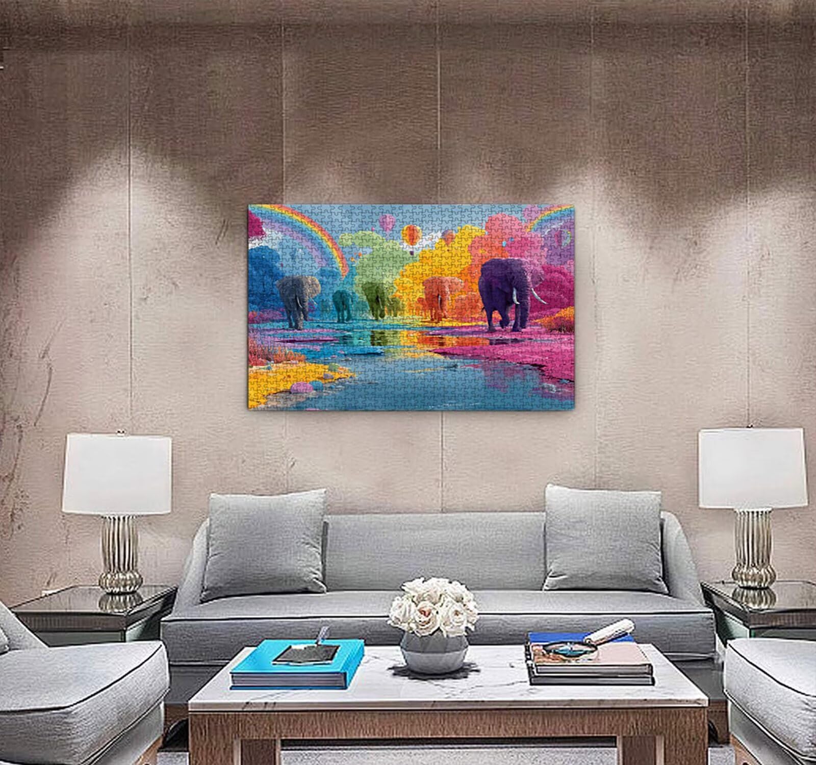 Puzzle 5000 sztuk, kolorowy obraz puzzle dla dorosłych puzzle, wyzwanie dekoracja puzzli, rozrywka gra edukacyjna dla całej rodziny, na prezent dekoracja R7KH-64