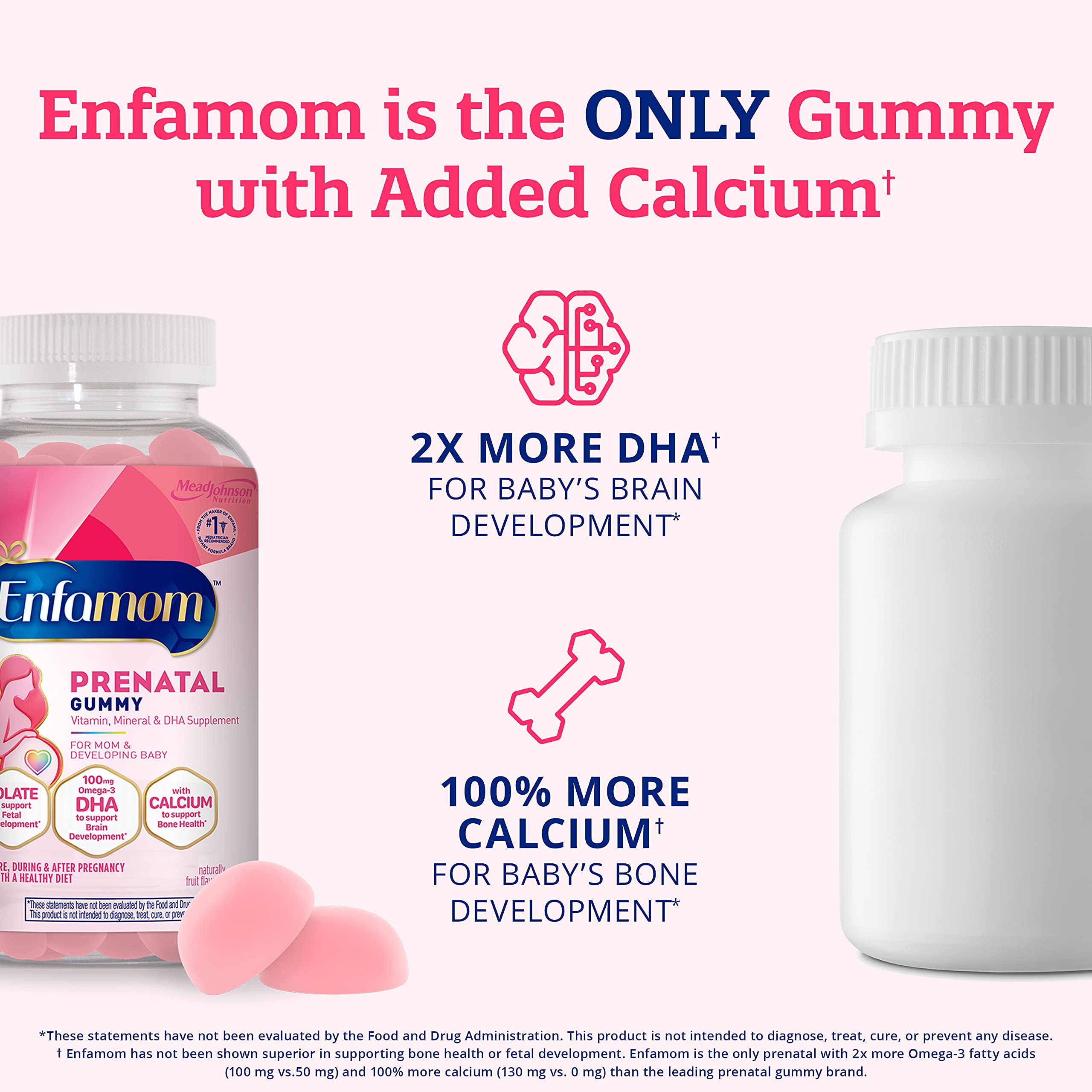 Enfamom Prenatal Gummy Vitamins, Omega3 DHA + Folate + Calcium
