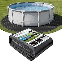 Vista 16 de LXKCKJ Cubierta redonda de 21 pies para piscina, cubiertas de invierno para piscina sobre el suelo, protector de piscina de invierno con diseño