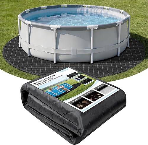 Miniatura 16 de Cubierta redonda para piscina, cubiertas solares para piscinas sobre el suelo, cubierta de bañera de hidromasaje, impermeable y resistente al polvo
