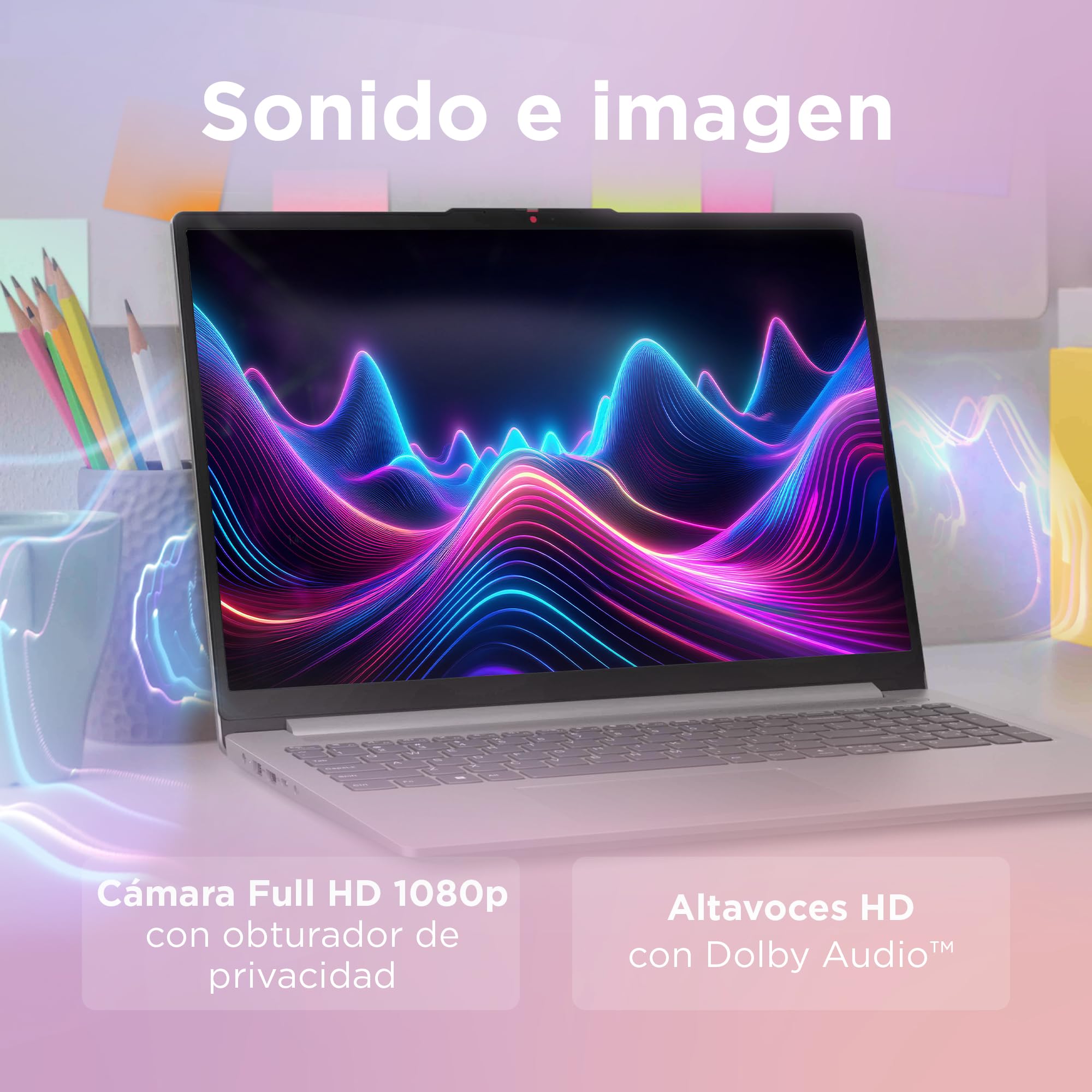 Lenovo IdeaPad Slim 3 Gen 8 – Ordenador Portátil 15.6" FHD (AMD Ryzen 5 7520U, 16 GB RAM, 512 GB SSD, Gráficos AMD Radeon 610M, Wi-Fi 6, Win 11 Home, Office Trial) Teclado QWERTY Español – Gris Ártico