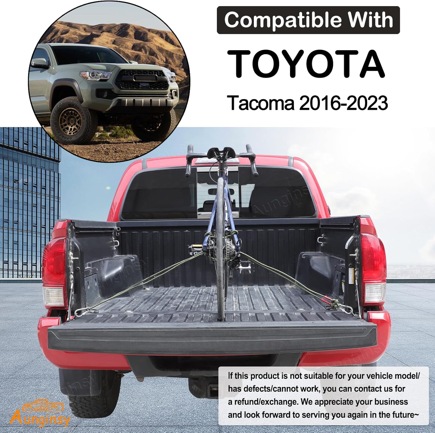 Car Tailgate Tie Down Anchor Bed Cleat Compatible with Toyota Tacoma 2016-2023 Heavy Duty Truck Tailgate Bed Tie Down Anchors Rings Trailers Hook Cargo Bolt Pickups Load Anchor Replacement Accessories
