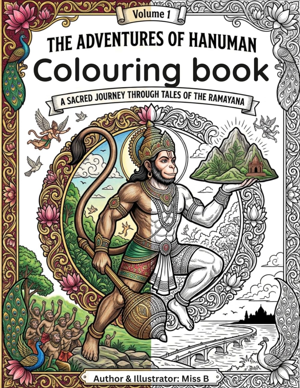 Hanuman Colouring book: Colouring the Power and Grace of Hanuman