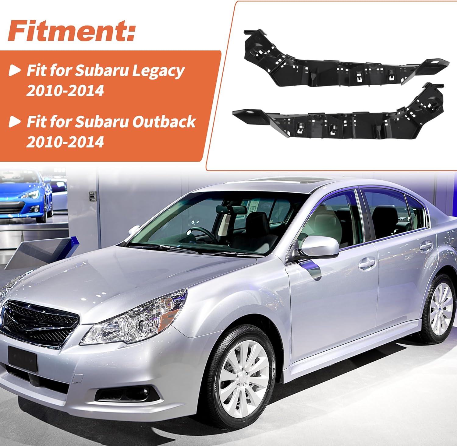 Front Bumper Bracket for Subaru Legacy Outback 2010-2014 No.57707AJ52A/57707AJ53A Front Left Right 1 Pair