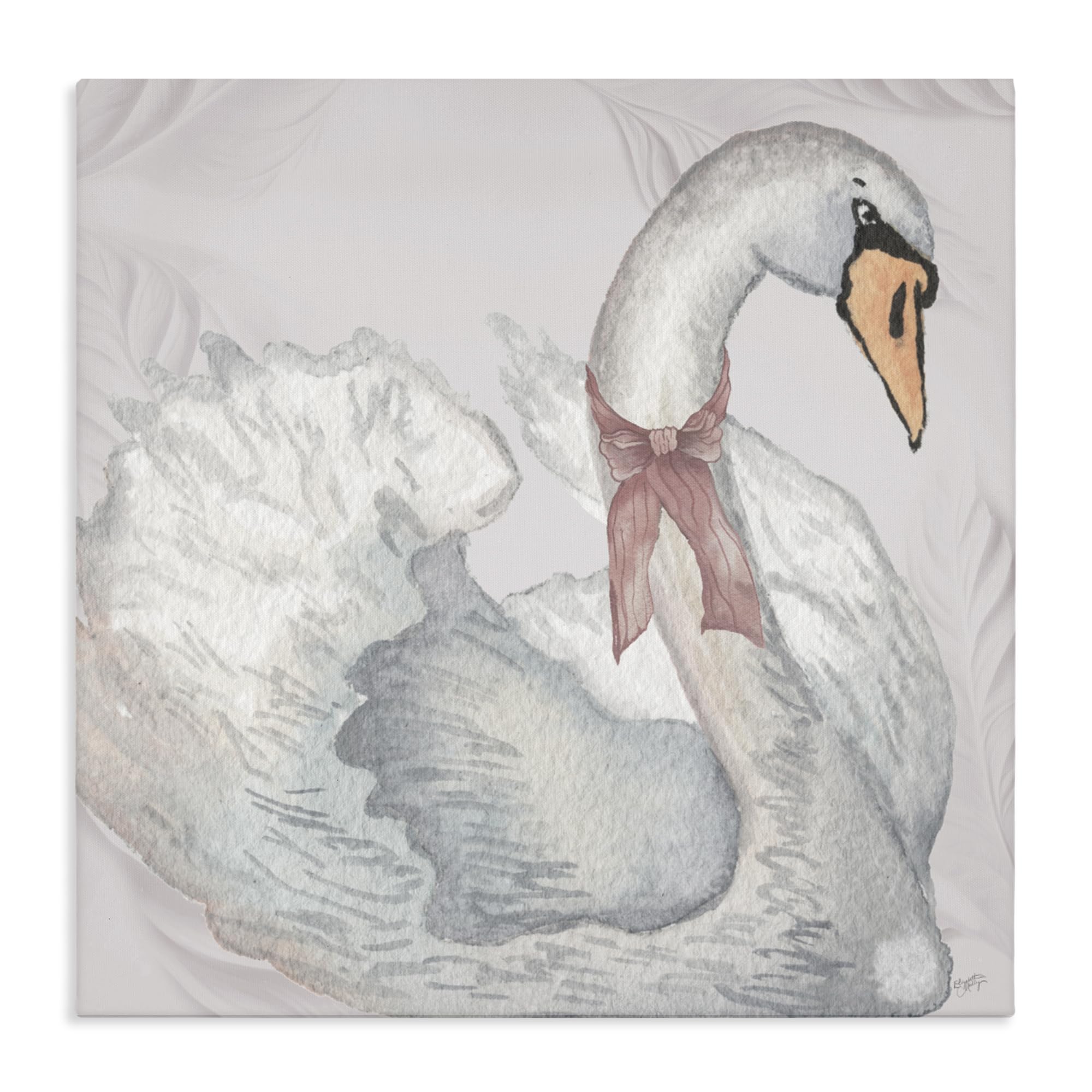 Stupell Industries 'Subdued Classic Swan', Canvas Art, 17 x 17