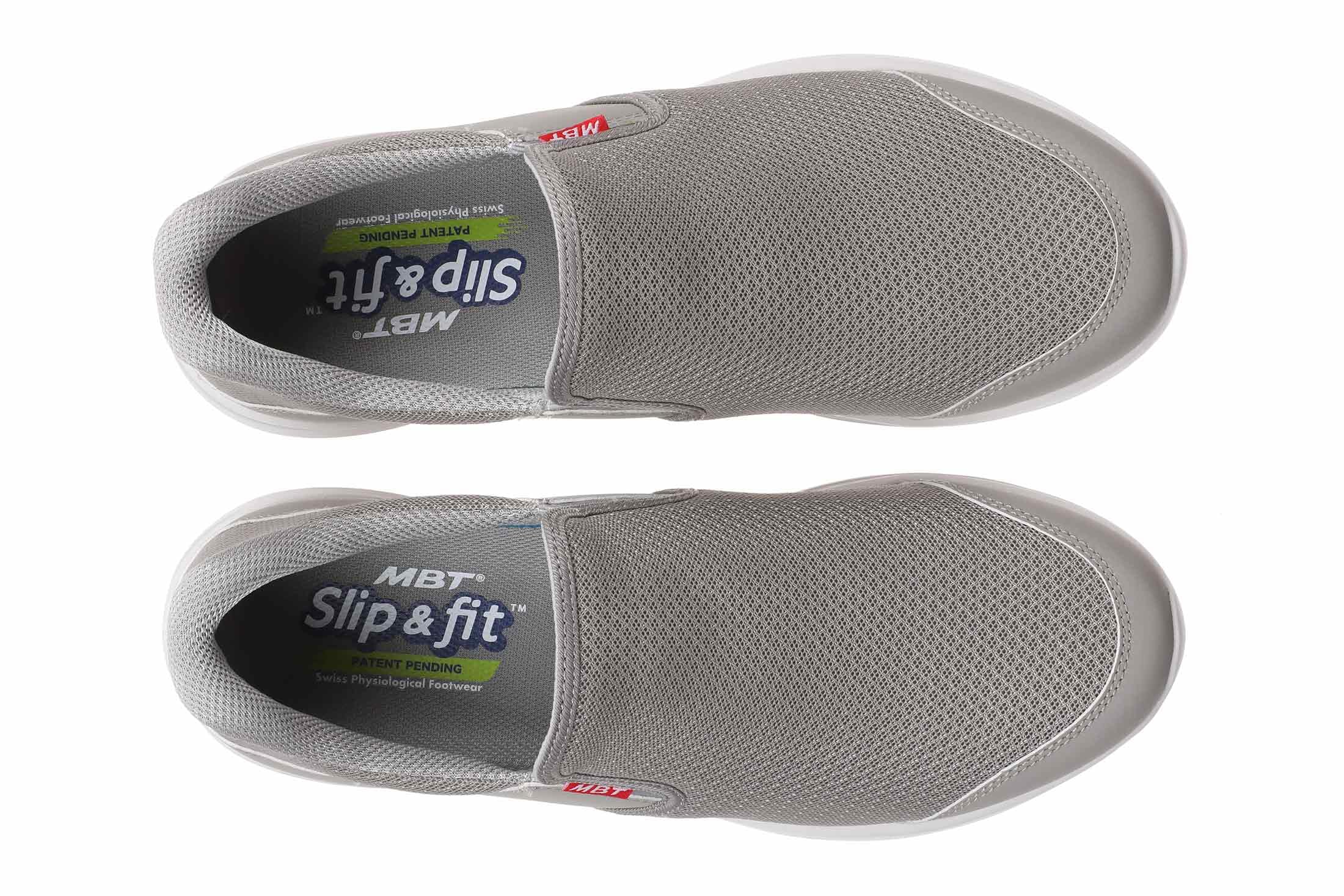 MBT SF-Modena III Slip On Scarpe da Uomo. Calzature fisiologiche con Tecnologia Slip & Fit per Un utilizzo Senza Sforzo. Tomaia in Rete Traspirante e Pelle Sintetica.