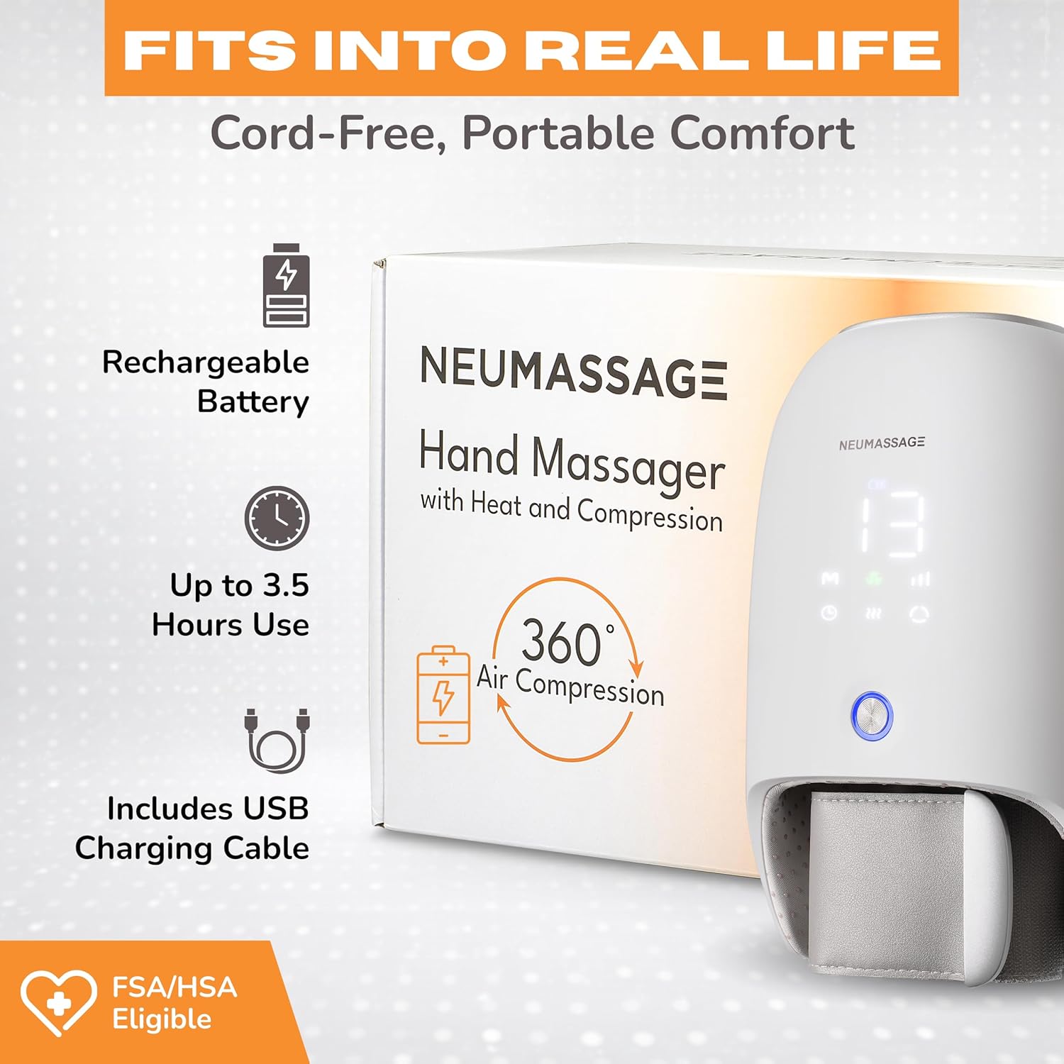 Hand Massager with Heat, Cooling and Compression | Full-Hand and Wrist Coverage with Touchscreen & Palm Roller | Daily Massage at Home, Office, or Travel - Image 9