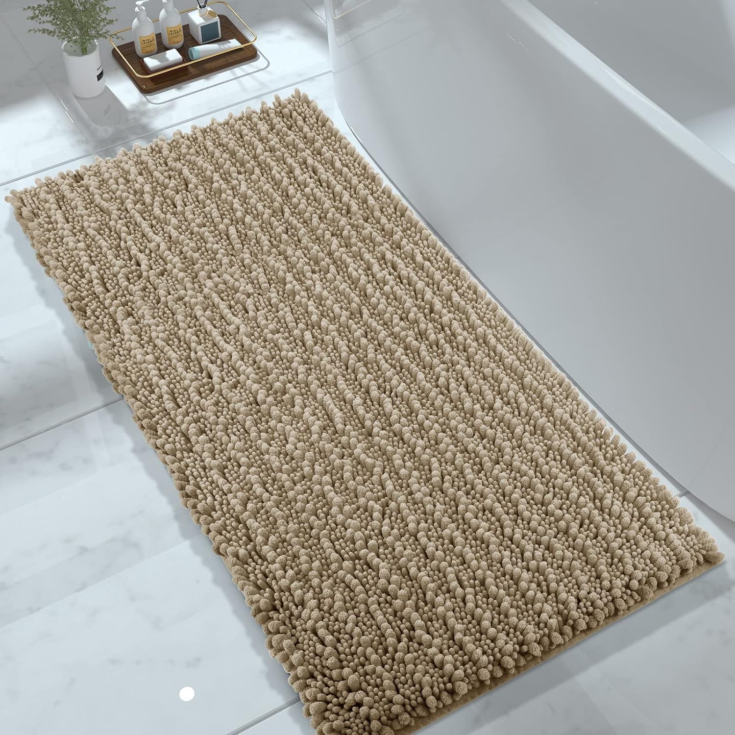 Amazon.com: Yimobra Original Luxury Chenille Bath Mat, 55.1 x 24 Inches ...