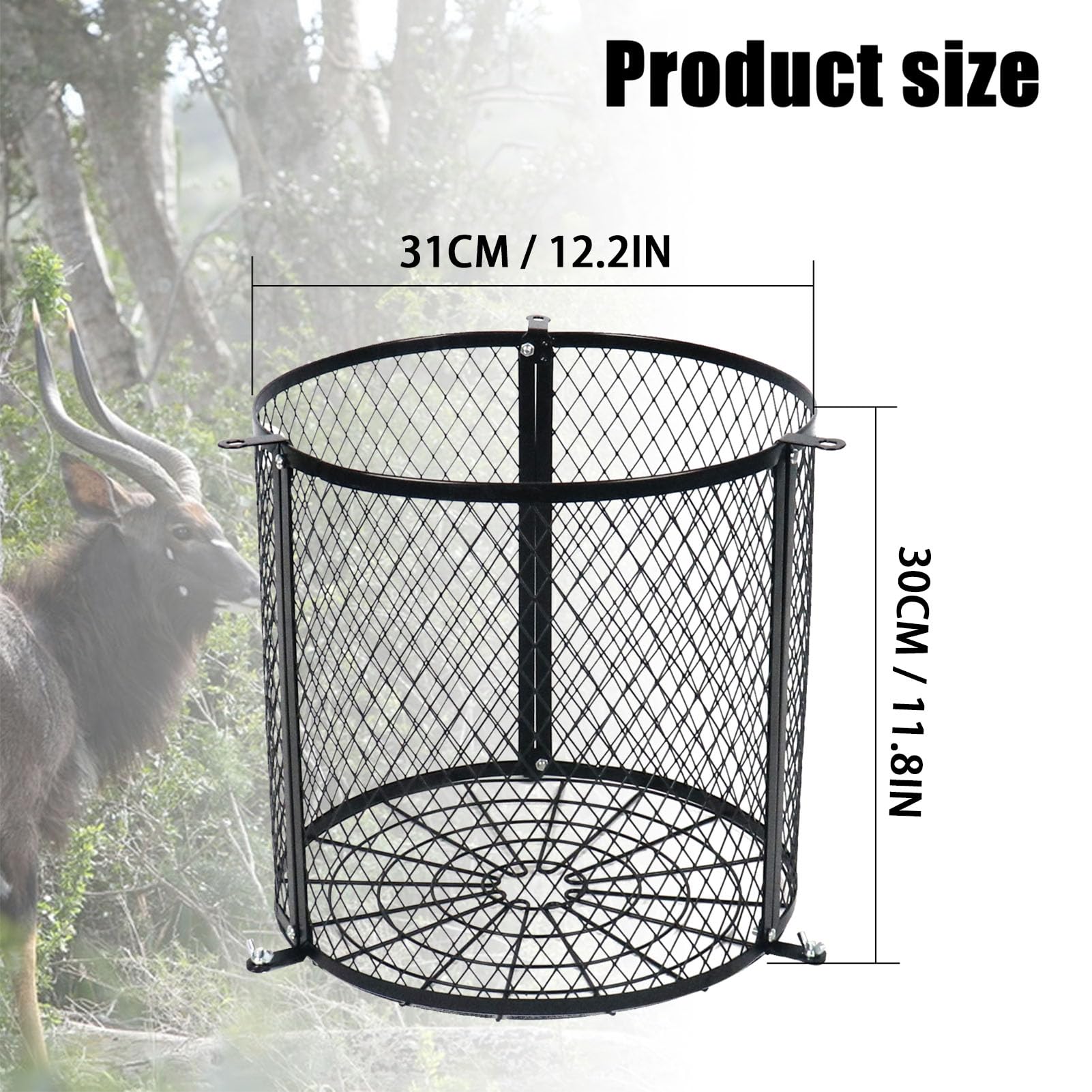 Varmint Feeder Cage Varmint Cage for Deer Feeder Guards Cover Protective Hood Feeders