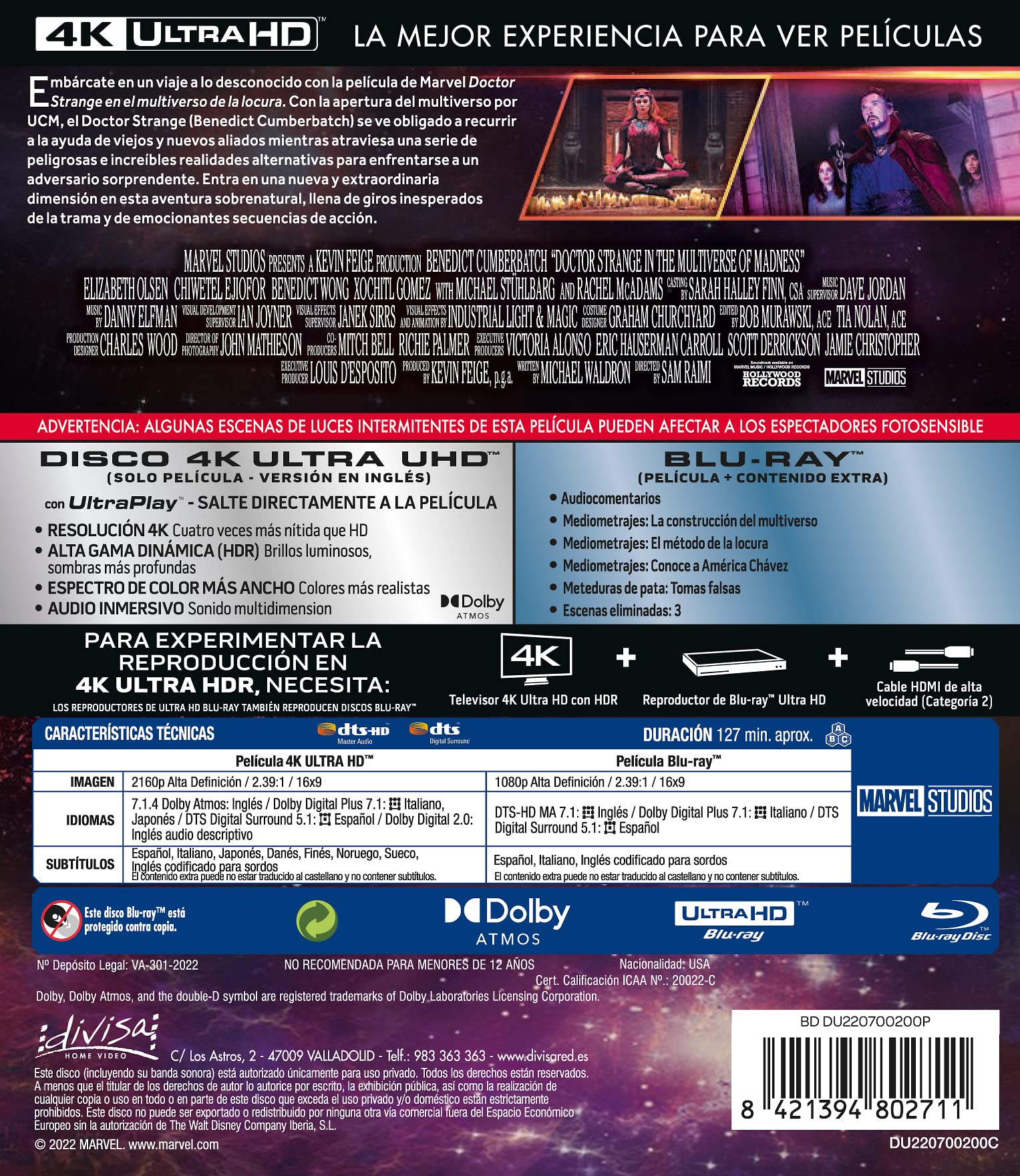 Doctor Strange en el Multiverso de la Locura (4K UHD + Blu-ray)