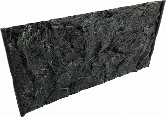 PLASTIKO Aquarium Background - Easy Assemble, Safe for Animals, Grey Stone Pattern