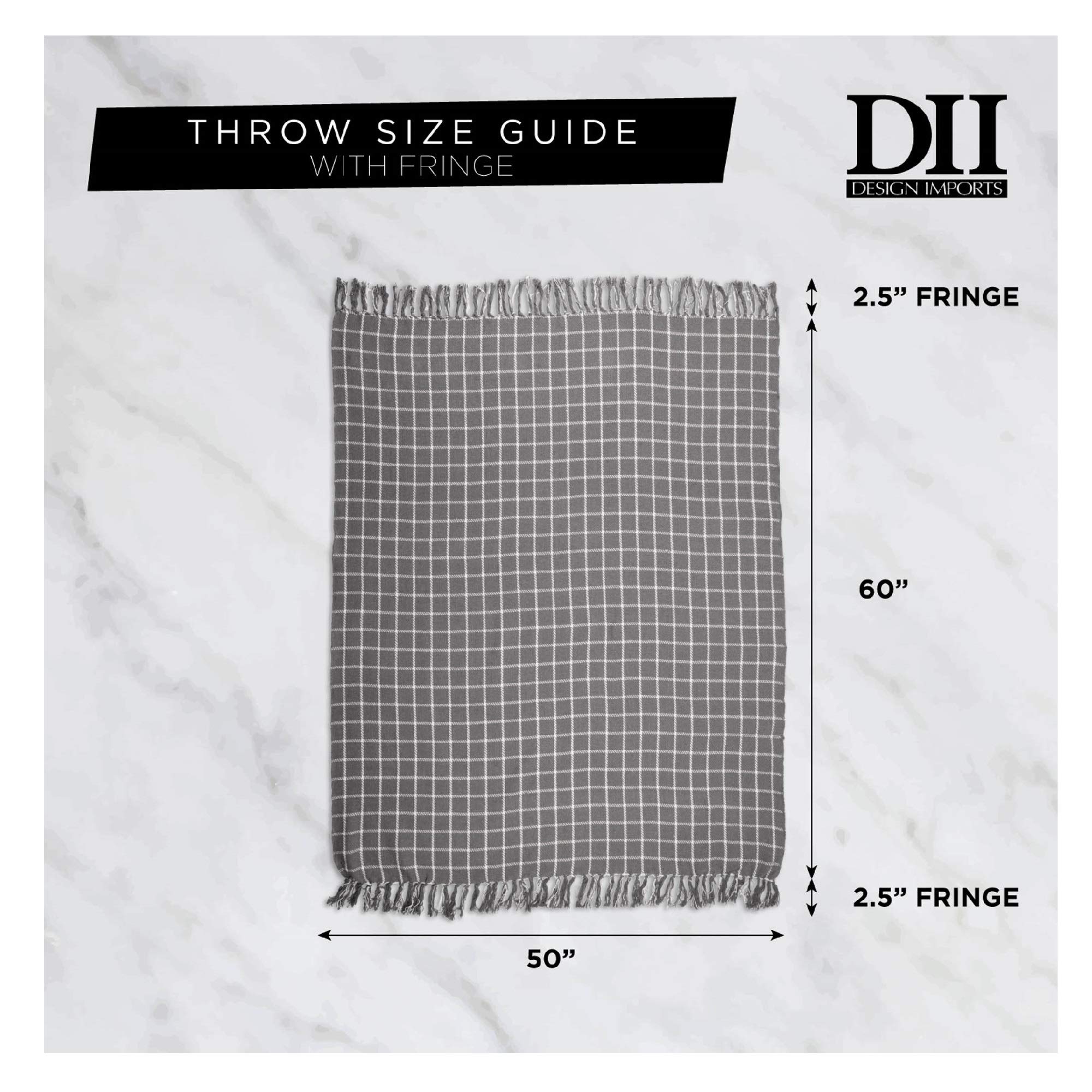 DII Houndstooth Woven Throw, Cotton, Black, 50 x 60 inches - Image 4