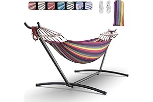 Double Hammock with Heavy-Duty Steel Stand