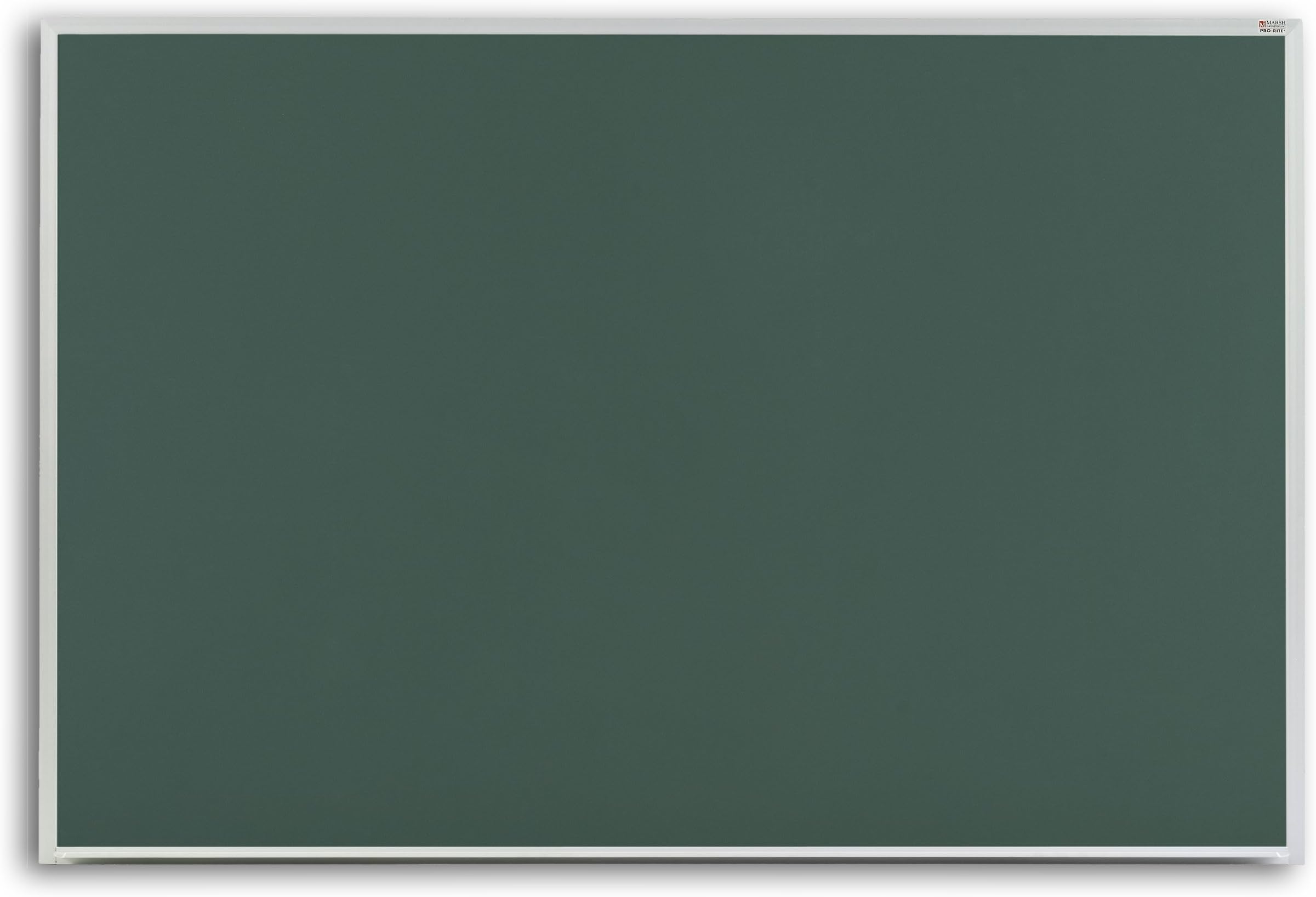 Marsh Pro-Lite 48"x72" Green Porcelain Chalkboard, Standard Aluminum Trim / 1" Map Rail