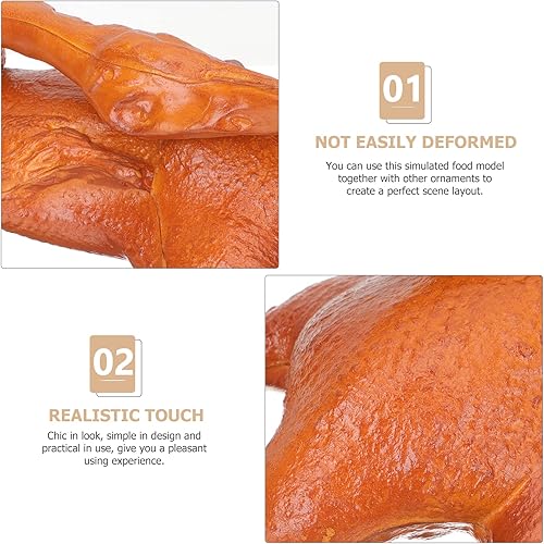 Miniatura 7 de LOGOFUN Pato asado artificial modelo falso pato de Pekín simulación exhibición de alimentos fotografía accesorios decoración