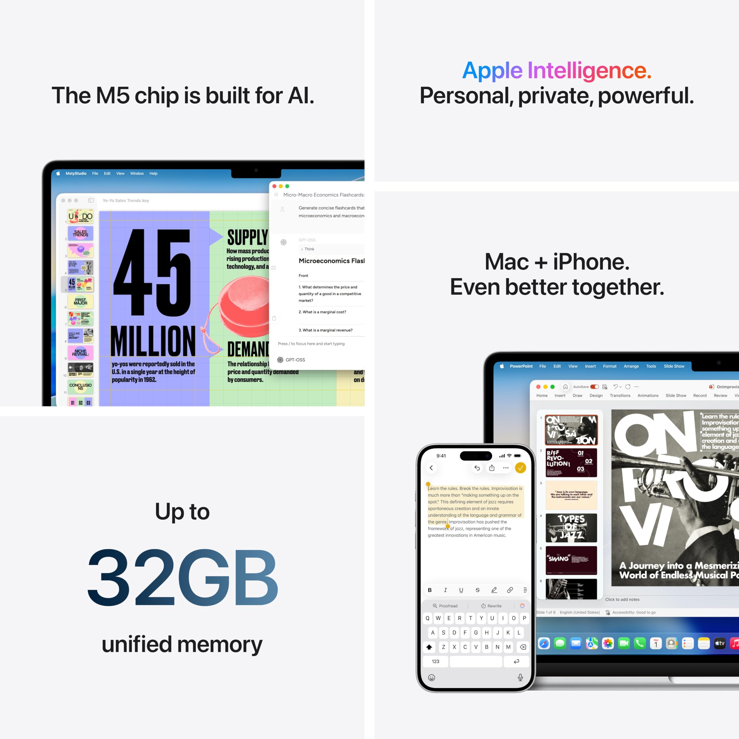 Apple MacBook Air 13-inch Laptop M5 chip with 10-core CPU and 8-core GPU: Built for AI, 13.6-inch Liquid Retina Display, 16GB Unified Memory, 512GB SSD, 12MP Center Stage, Touch ID, Wi-Fi 7; Midnight — view 5