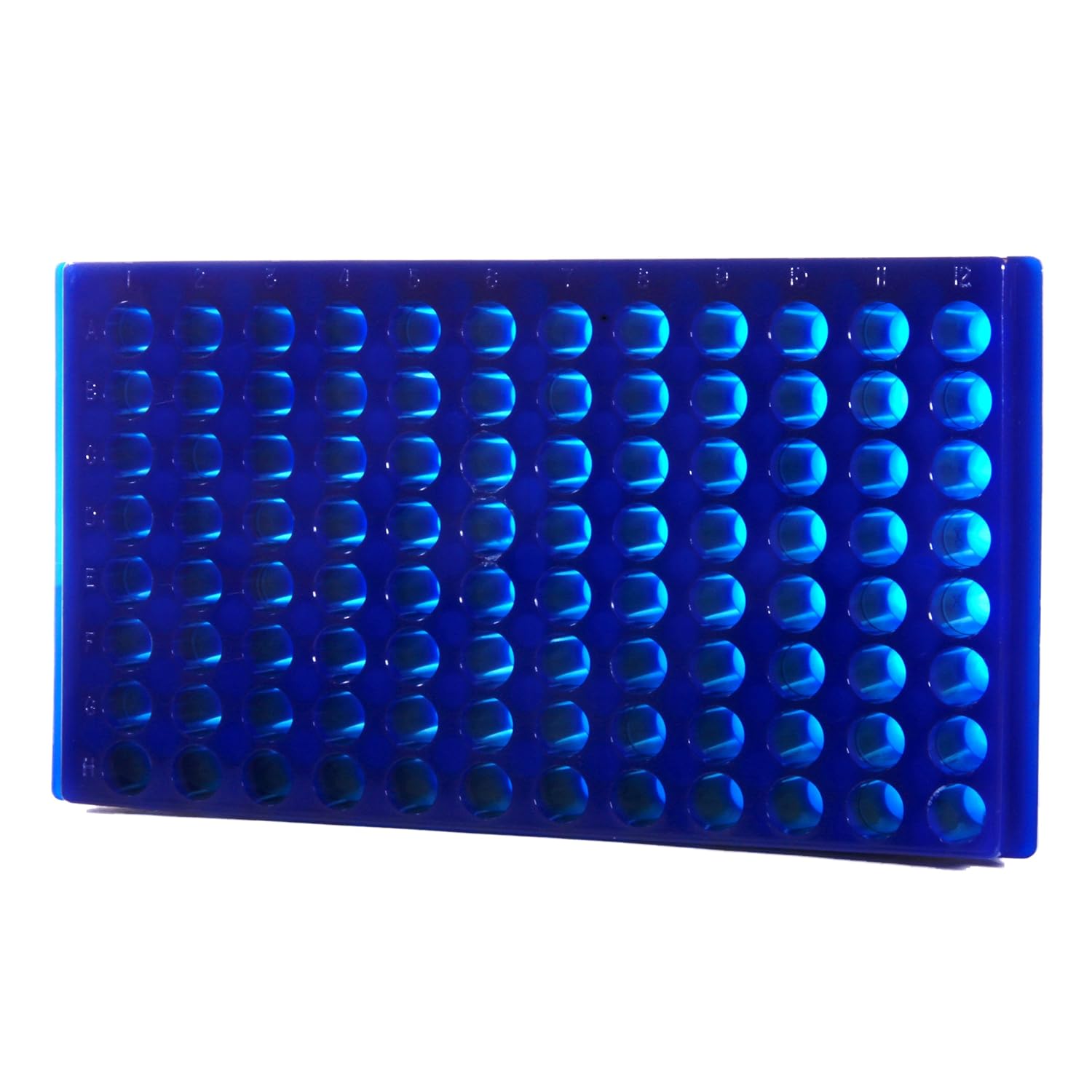 0092 Blue Polypropylene Reversible 1.5mL and 2.0mL Microcentrifuge Tube Rack, 96 Places (Pack of 5)