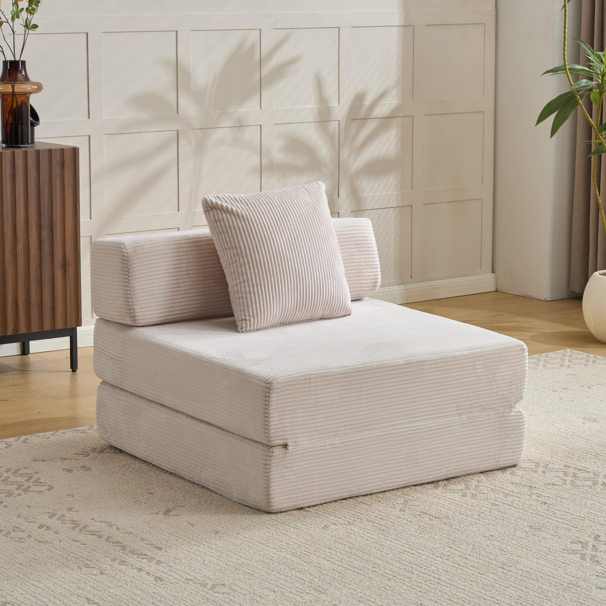 Sofá cama plegable individual para solucionar la falta de espacio en dormitorios modernos