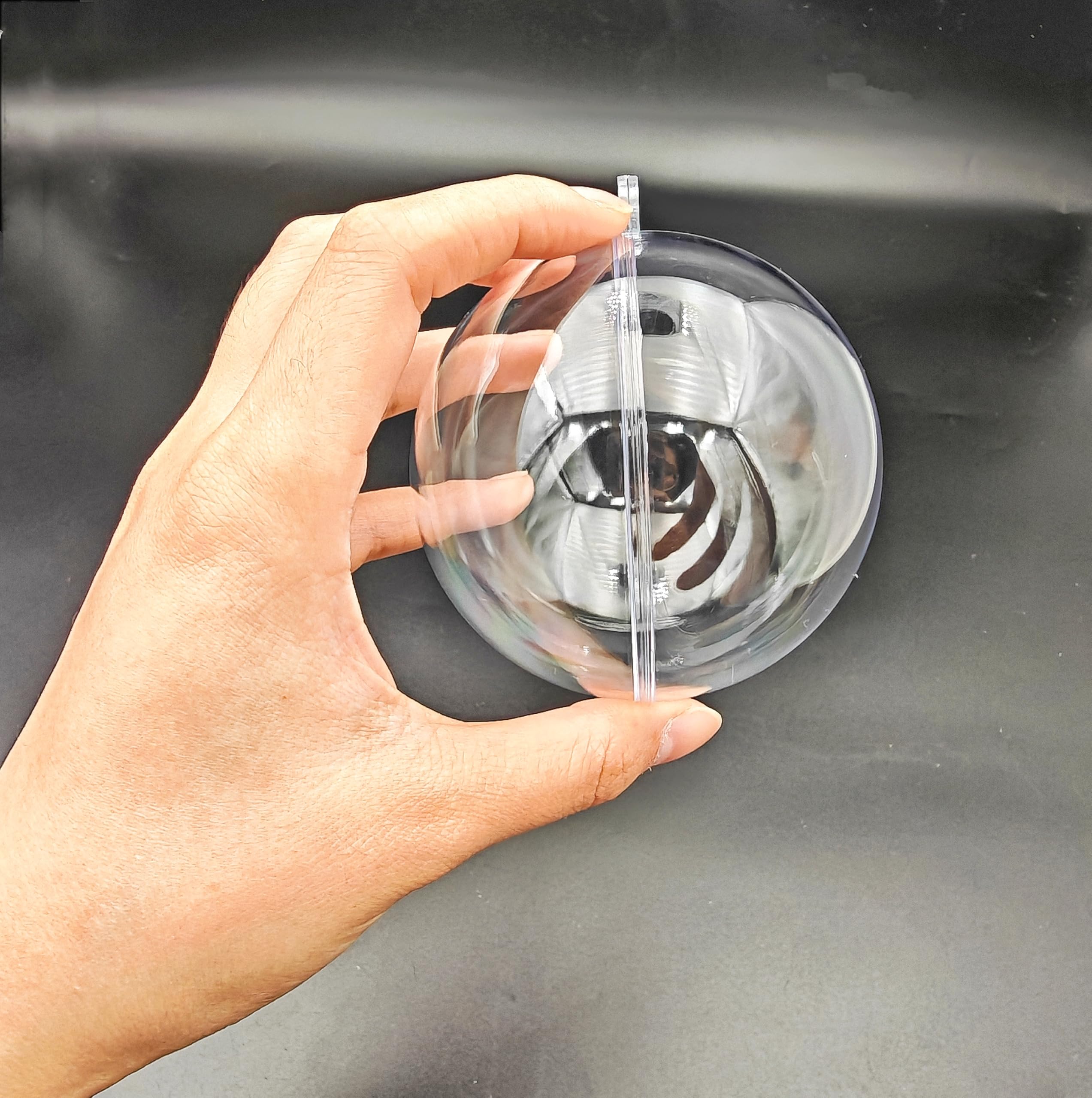 YOZIEMQ Acrylic hollow ball, Clear Plastic Fillable Ornaments Ball - Image 2