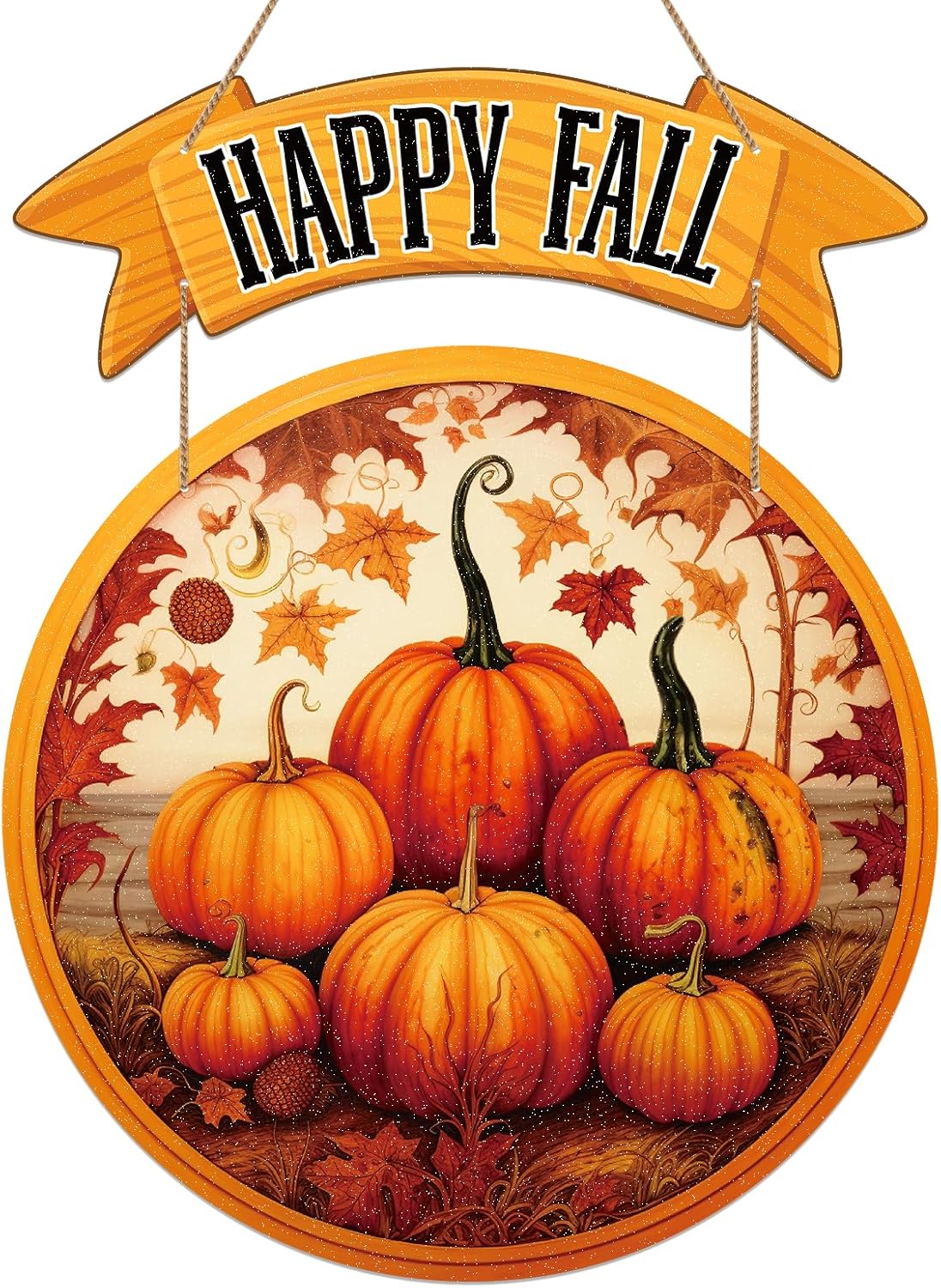 D24TIME Happy Fall Yall Sign for Home Front Door
