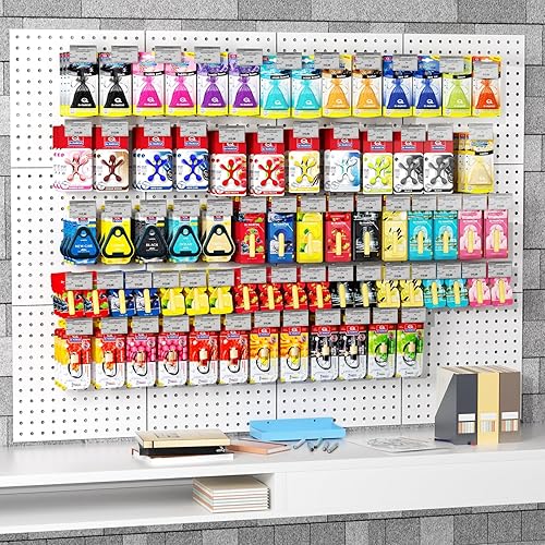 Miniatura 40 de FZK Tablero de clavijas, kit organizador de pared de 74 piezas de metal. Tablero de clavijas resistente, tableros de clavijas, tablero de clavijas