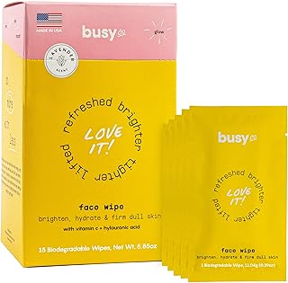 Glow Line Facial Cleansing Wipes - Moisturizing Travel Wet Wipes, Moist Towelettes Individually Wrapped w/ Lavender Rose S...