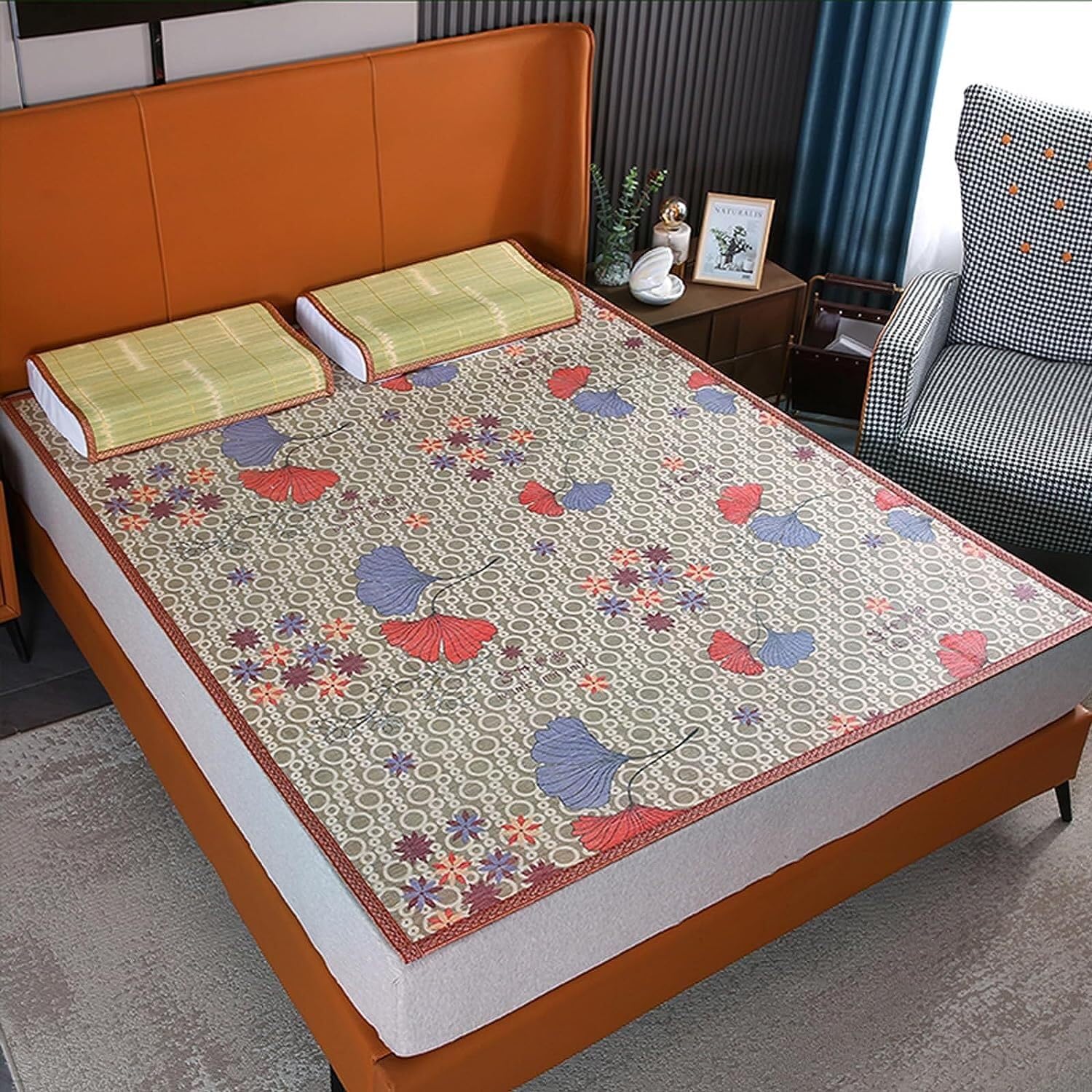 Materassino Estivo in Bambù Materasso Fresco In Bambù Cuscino Per Dormire Estivo Tappetino Per Letto In Bambù Biancheria Da Letto Rinfrescante E Liscia Materassino in Bambù ( Color : A , Size : 150x20