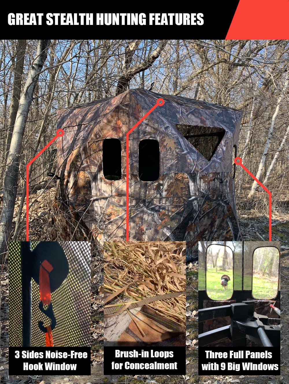 Amazon.co.jp: THUNDERBAY 270度シースルーハンティング