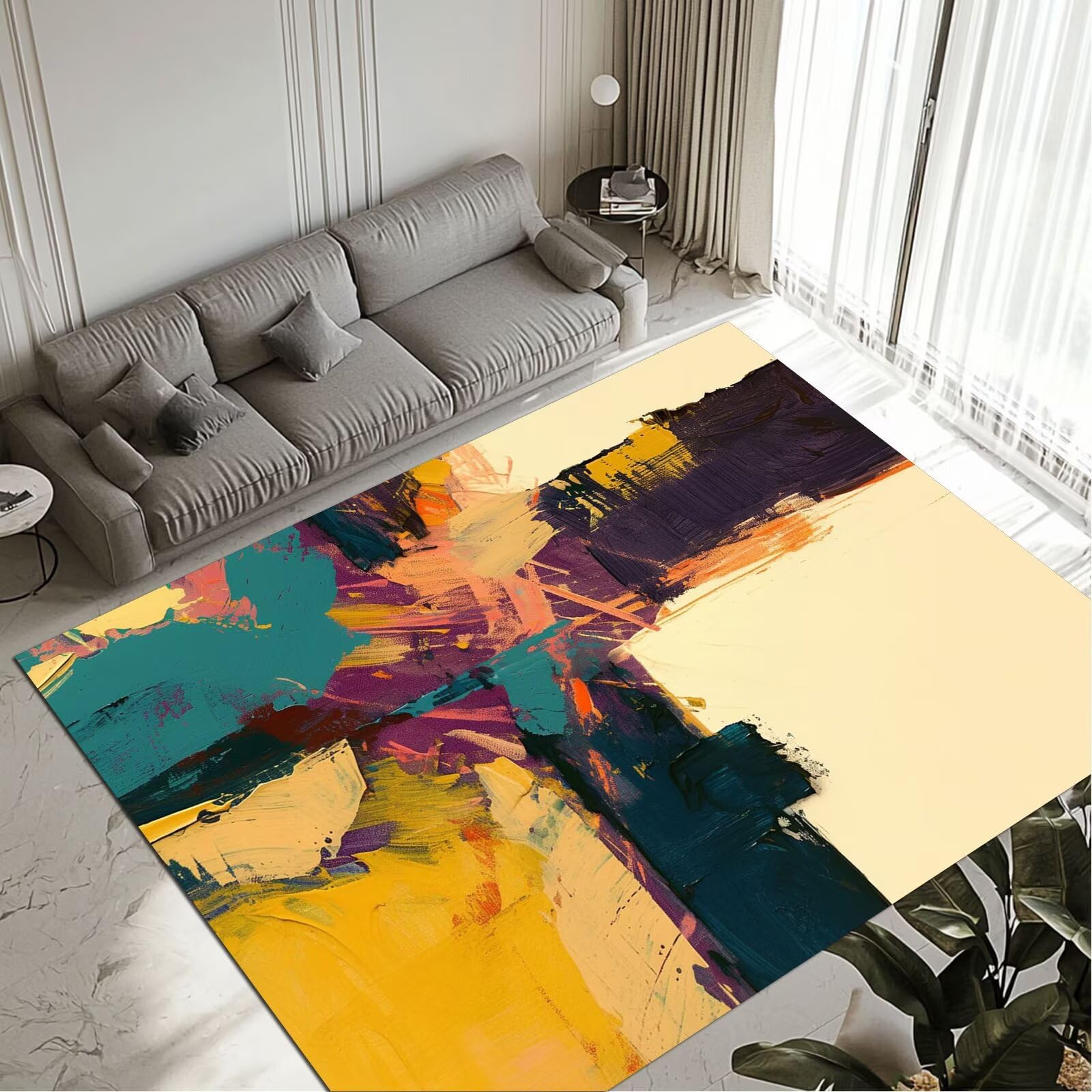 Tapis Cross grand tapis salon chambre adulte 160x230cm lavable