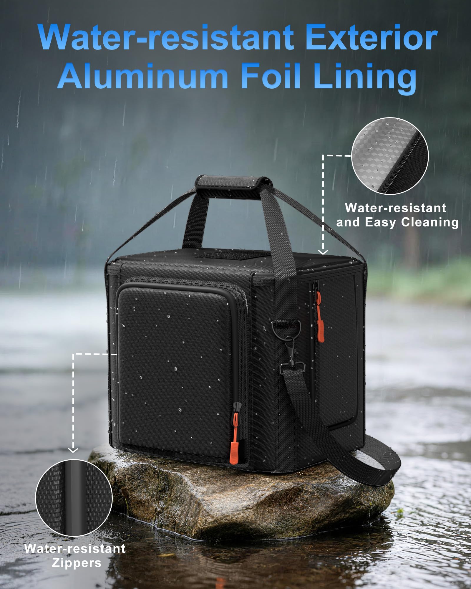 Hautton Borsa da trasporto per Anker SOLIX C1000/ C800/ C800 Plus Stazione Elettrica, Borsa di Protezione con Tracolla e Maniglia per Generatore Elettrico Portatile, Custodia per Power Station -Nero