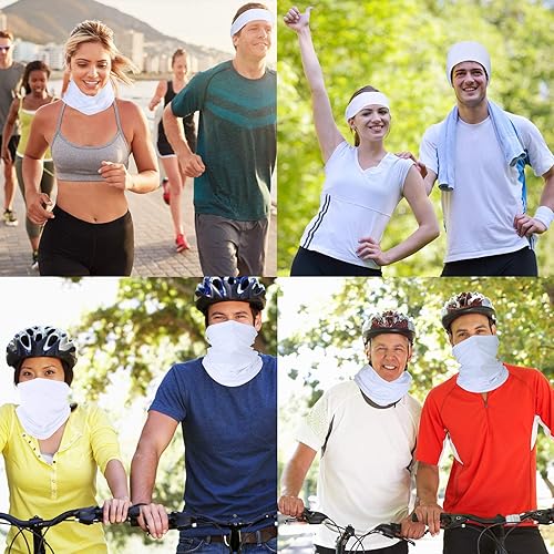 Vista 4 de Geyoga Máscara facial de invierno para hombres, máscara de protección UV, protector solar, transpirable, resistente al viento, polainas